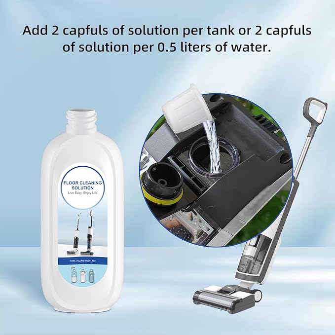 5 Bottles Compatible with Tineco Cleaning Solution 500ml Per Bottle Lavender Scents Floor Cleaner Compatible with All Robot Vacuums with Mopping and Cordless Wet/Dry Vacuum (Lavender Scents)