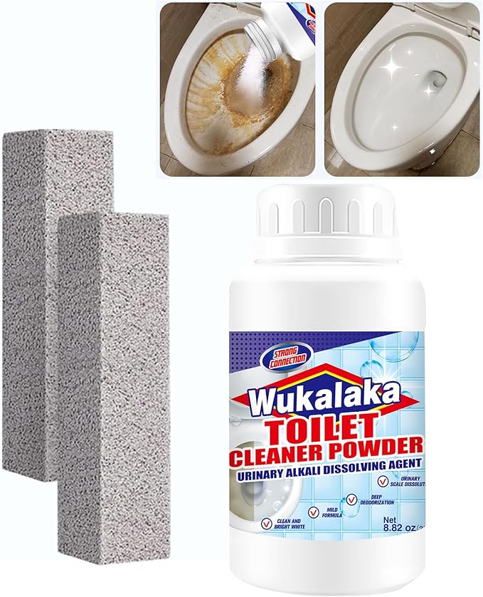 Pumice Stone for Toilet Cleaning Bowl Stick, Toilet Bowl Cleaners Brush, Powerfully Cleans Hard Water Rings, Calcium Buildup and Stains, Suitable for Cleaning Toilets, Bathroom
