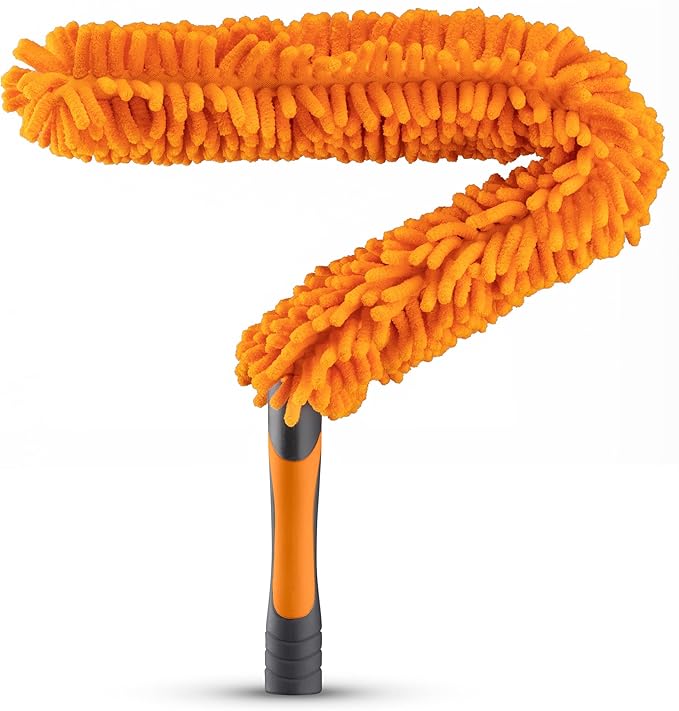 Flexible Ceiling Fan Cleaner Duster // Washable Fan Duster for High Ceiling // Fits All Extension Poles with Standard US Acme Thread // Best Flex-and-Stay Fan Blade Cleaner (Pole Sold Separately)