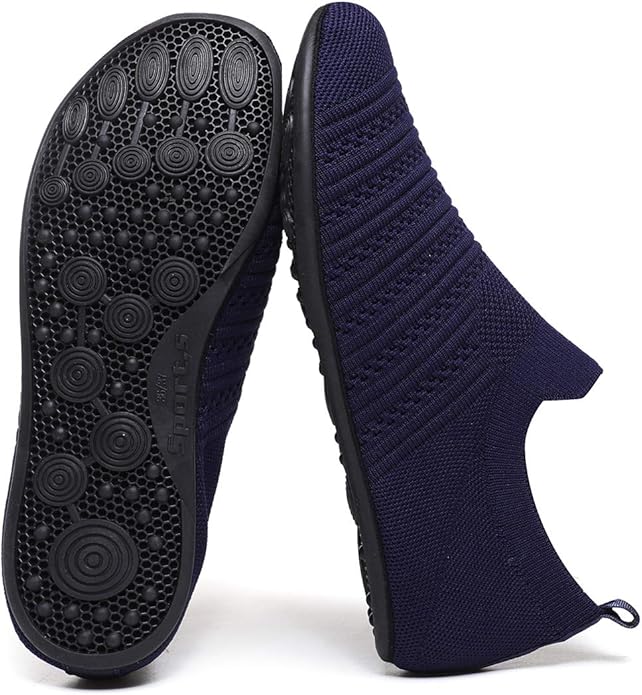 QZKDM Lightweight Slip on Grip Indoor House Slippers Barefoot Non Slip Home Exercise Yoga Shoes for Men Women