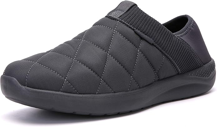 KUBUA Slippers for Men and Womens Indoor House Shoes Plush Slip on Outdoor Garden Loafers