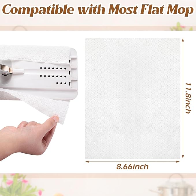Hoolerry 900 Count Dry Sweeping Cloths Dry Mop Refills Sweeper Dusting Cloths Disposable Duster Refills Floor Mop Pads, 11.81 x 8.66 inch