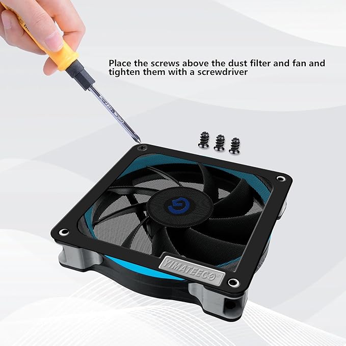 140mm PC Dust Filter for Computer Cooler Fan/PSU/Routers PVC 50 Mesh, Magnetic Dust Mesh Computer Fan Filter Grills with Screws Dustproof Case Cover (PVC V4.0, 140 * 140mm, 2pcs, Black)