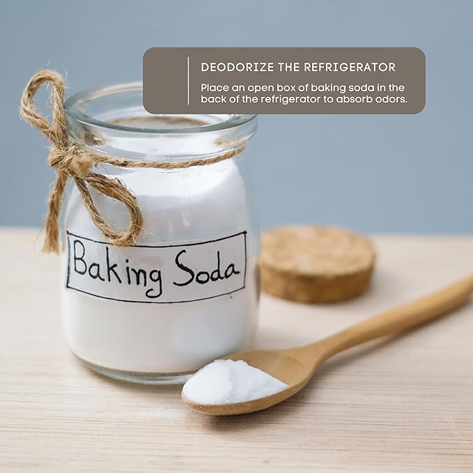 Kidu Baking Soda (1.5 Lbs) For Cleaning, Aluminum Free Baking Soda Bulk, Sodium Bicarbonate Cat Litter Deodorizer, Pure Baking Soda Odor Absorber For Toilet Bowl, Washing Soda For Laundry, Fridge And Freezer, Flea Powder For Carpets - 1.5 Pound Bulk Re...