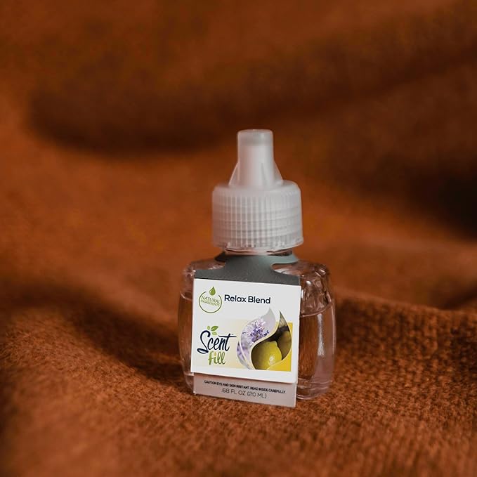 Scent Fill Relax Blend Plug in Air Freshener, 4 Scented Oil Refills