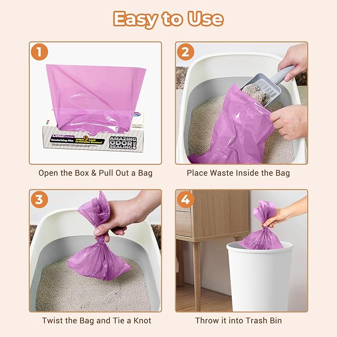 Odor Sealing Small Trash Bags Home & Food Use L-90 Count Disposable Bags, Durable and Unscented (Color:Blue)