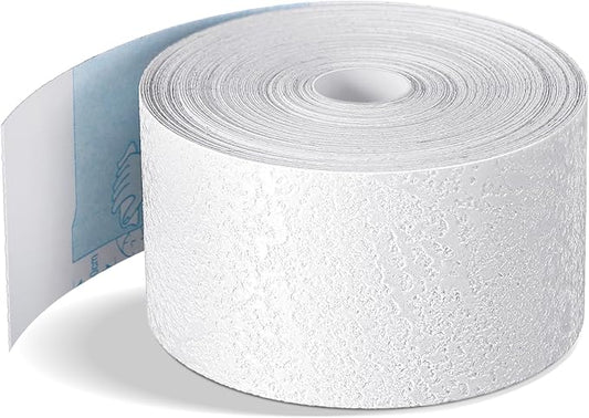 Self Adhesive Crack Tape 1.5'' x 32' Textured Roll - Paintable for Walls, Diatom Mud Finish Texture for Drywall Repair
