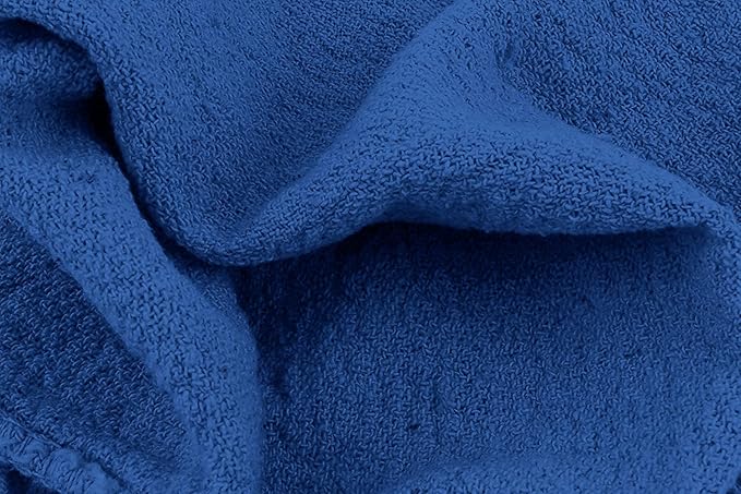 Avalon Towels Cotton Shop Rags – (Pack of 50) Size 12x14 Inches Cleaning Rags – Absorbent Shop Towels and Multipurpose Cleaning Towels for Automobiles, Industries, Garage and Homes (Blue)