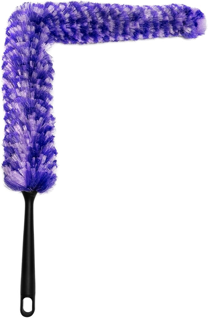Fuller Brush Furry Wand Duster - 30" Netted Fiber Cleaner - Bendable Hand Sweeper Cleans Dust Dirt Lint & Cobwebs on Window Blinds Shelves Counters & More