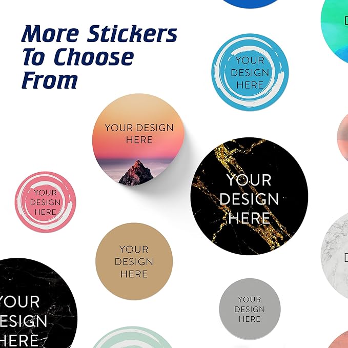100 Custom Vinyl Stickers - Upload Your own Image, Text, Design, Logo - Personalized Logo Labels for Handmade, Packaging, Bottle, Jars, Candle, Brand Stickers (Mountain, 1.5x1.5)