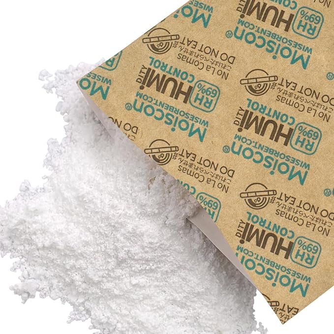 60 Gram 5 Pack 69% Two-Way Humidity Control Packs, Size 60 for Plastic Travel Case & Zip Lock Bags & Wood Containers, 69 Humidity Pack Humidifier Moisture Control Packets Individually Wrapped