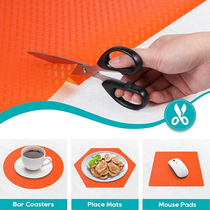 Red Fridge Liners Shelf Liner for Kitchen Cabinets Refrigerator Liners Waterproof & Oil-Proof Kitchen Cupboard Liner Non Adhesive Drawer Mats EVA Material for Shelves 11.8 x 393.7 Inches
