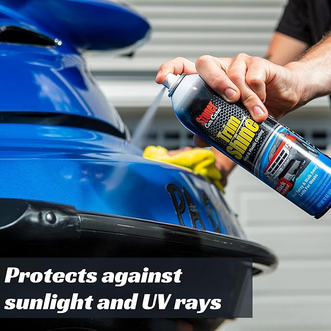 Stoner Car Care 91034-6PK Trim Shine – Vinyl and Plastic Protectant for Interior and Exterior Detailing, Restores OEM Color, Adds Shine, UV and Water Protection – 12 oz (Pack of 6)