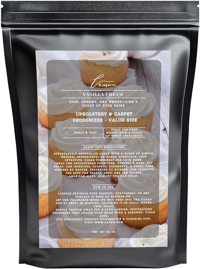 Vanilla Cream Carpet Freshener Powder Refill 36 oz | Powerful Odor Eliminator for Home | Upholstery Deodorizer | Carpet Deodorizer | Pet Urine | Cat Litter Box