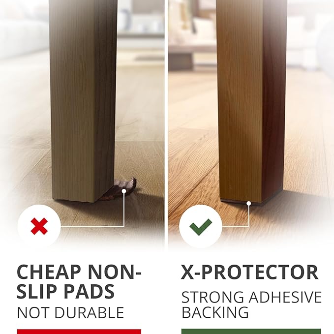 X-PROTECTOR Non Slip Furniture Pads – 12 Premium Furniture Grippers 3"! Best SelfAdhesive Rubber Feet Furniture Feet – Ideal Non Skid Furniture Pad Floor Protectors – Keep Furniture in Place!