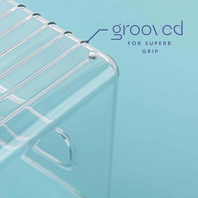 Plastic Food Storage 2 Pack Clear Container Bin with Handles for Organizing Kitchen, Pantry, Refrigerator, Freezer, Pantry, Cabinet, Closet, Bathroom. 10”x4”x6”