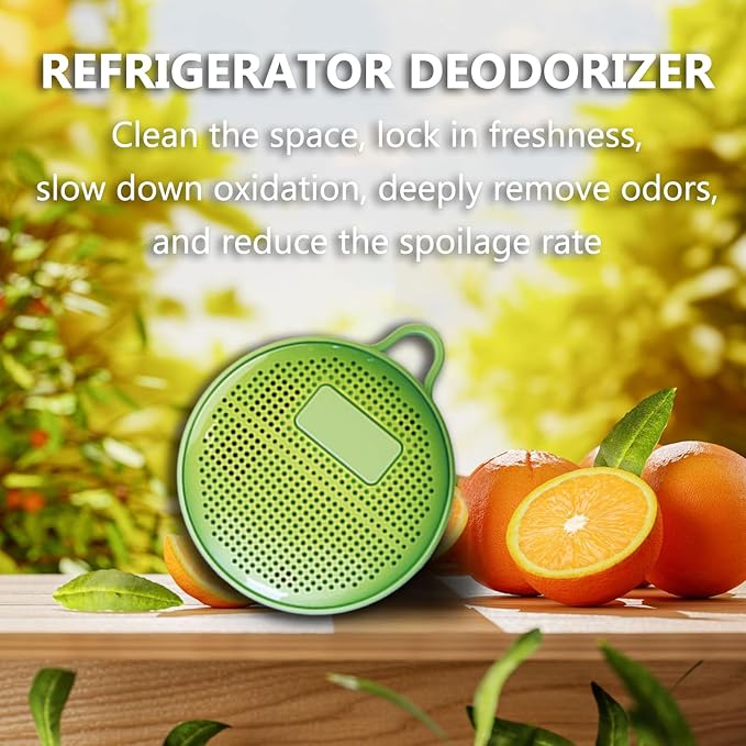 Refrigerator Deodorizer, Fridge Odor Absorber, Mini USB Rechargeable Ozone Odor Eliminator, Reusable for Fridge, Car, Closet, Wardrobe (Blue)