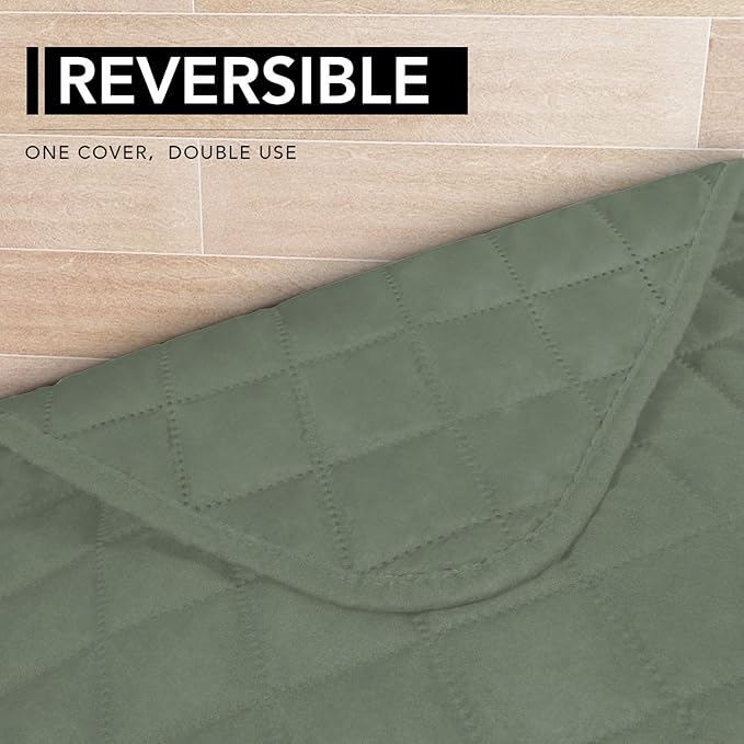 Easy-Going Sectional Couch Covers for Dogs L Shape Sofa Cover Reversible Sofa Slipcover Chaise Lounge Cover Furniture Protector Cover for Pets Dog Cat (42 x 68 inches, Greyish Green/Greyish Green)