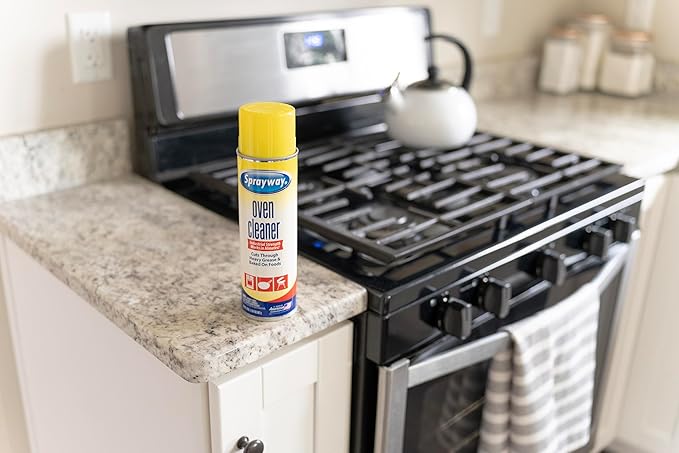 Sprayway Oven Cleaner Aerosol Spray, 20oz, Pack of 6 | Foaming Action, Cuts Through Grease & Baked-On Food | No Scraping, Works on Warm or Cold Ovens, Grills, Grates