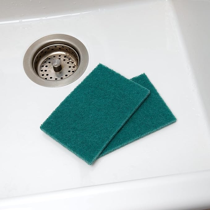 50 Pack Heavy Duty Green Scouring Pads 4x6 Inch – Large Non Scratch Scrub Pads Bulk for Kitchen, Dishes, Pots, Pans, Grill & Household Cleaning – Reusable Multipurpose Scrubber Pads