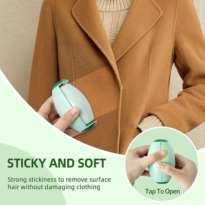 2 Pack Reusable Lint Roller Portable Mini Lint Remover Cat Pet Hair Rollers Travel Size Sticky Cleaner Dog Hair Remover for Clothes Washable Gel Lint Roller Ball