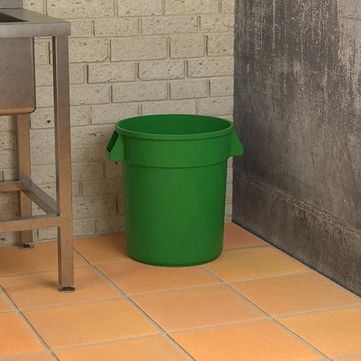 20 Gallon Green Round Commercial Trash Can