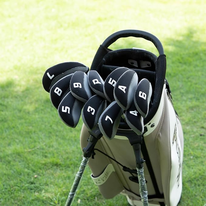 Golf Iron Covers for Golf Clubs Neoprene Golf Iron Cover Set 11pcs/10pcs Golf Iron Headcovers Golf Club Head Covers Fit All Brands