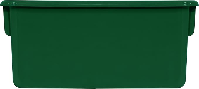 Wood Designs Cubby Storage Bin, Heavy Duty Plastic Containers for Kids Green Cubby Tray Set of 20
