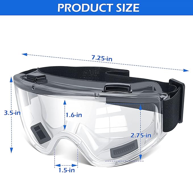 OXG 6 Pack Safety Goggles ANSI Z87.1 Glasses, Anti-Fog Protective Safety Glasses Lab Goggles Men Women Eye Protection Goggles