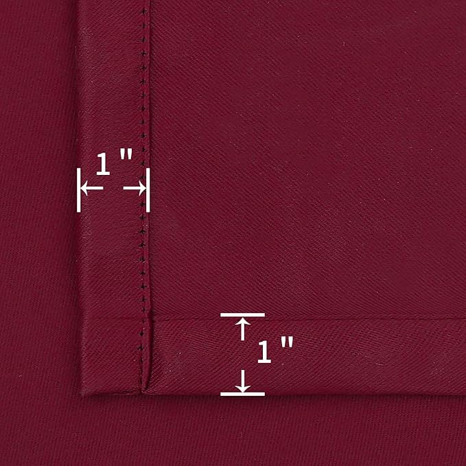 BGment Burgundy Blackout Curtains 90 Inch Long for Living Room - Wine Red Thermal Insulated Drapes with Rod Pocket Darkening Blinds for Dining Bedroom, 52 x 90 Inch, 2 Panels