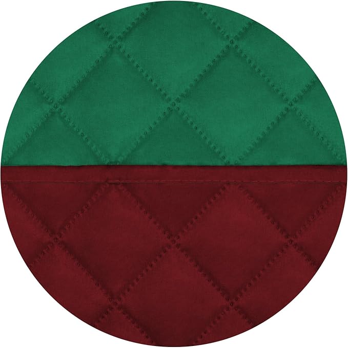 PureFit Reversible Quilted Sofa Cover, Water Resistant Slipcover Furniture Protector, Washable Couch Cover with Non Slip and Elastic Straps for Kids, Dogs, Pets (Chair, Green/Red)