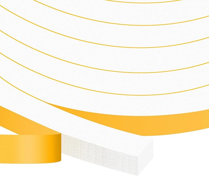 Window Insulation Weather Stripping, High Density Insulation Tape for Door, Soundproof Weatherproof Door Weather Stripping, Adhesive Foam Gasket Tape, Anti-Vibration(1/2 in x 1/2 in x 26Ft)