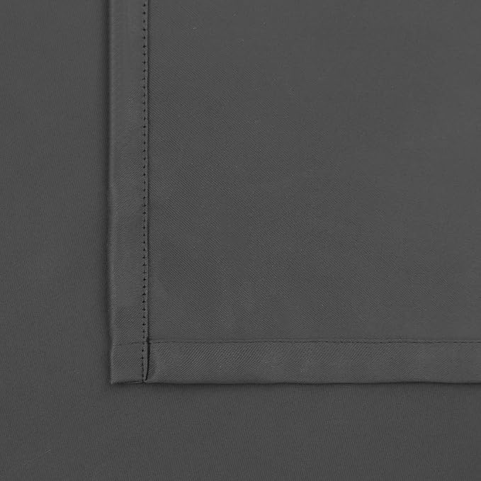 BGment Rod Pocket Blackout Curtains for Bedroom 84 Inches Length - Thermal Insulated Room Darkening Curtain for Living Room, 52 x 84 Inch, 2 Panels, Dark Grey