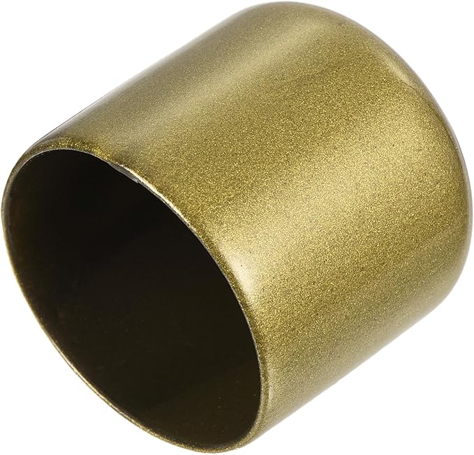 uxcell 20pcs Rubber End Caps 1 1/4"(32mm) ID Vinyl Round Tube Bolt Cap Cover Thread Protectors Gold
