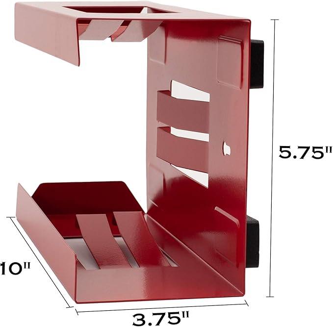 EHOMEA2Z Magnetic Glove Holder,Glove Box Holder,Glove Dispenser,Durable Coated Steel,Space Saving Design for Work,Shop, Garage,Medical Office,Laundry Room,Kitchen,Hospital,Fridge,Wall Mount (Red)