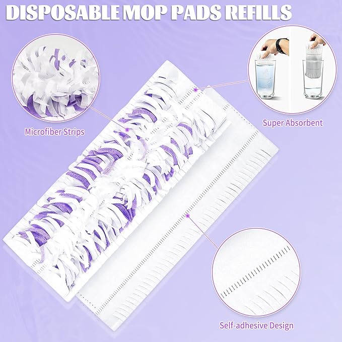 25 Pack Disposable Mop Pads for Swiffer Power Mop Pads, Replacement for Swiffer Power Mop Refills Compatible with Swiffer Power Mop Pads, Multi-Surface Mop and PowerMop Wood Mop Floor Cleaning