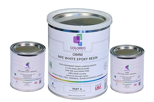 colored epoxies White Epoxy Resin for Bar Tops, Table Tops, Wood, Concrete, Epoxy Art & Crafts 1.5 Gallon