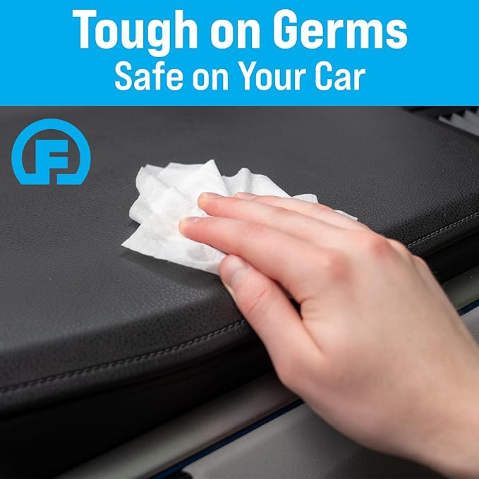 Fortress Car Interior Wipes with Microfiber Cloth (25 ct, Pack of 63) for Car Interior Cleaning, Dashboard, Seats, Detailing, and Steering Wheel [Travel Size] Skin-Safe Car Interior Cleaner Supplies