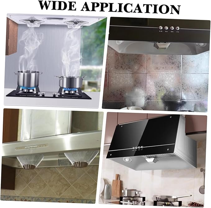 10pcs Range Hood Grease Mesh Filters Bowl Shaped Kitchen Vent Screen Replacement Nets for Home and Restaurant Cooking Durable and Easy to Install Accessories