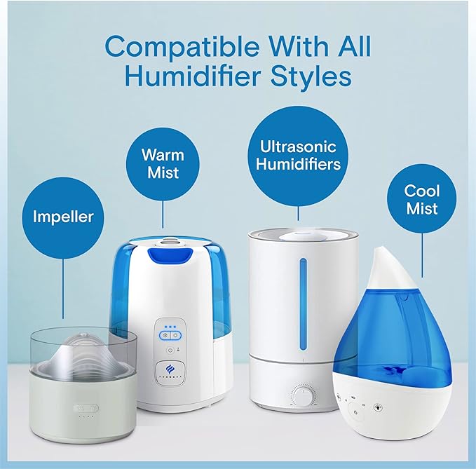 Humidifier Cleaner Drops for All Makes & Models - Made in USA Humidifier Treatment for Peak Performance - Water Humidifier Drops for Cleaning - Humidifier Solution Humidifier Water Treatment