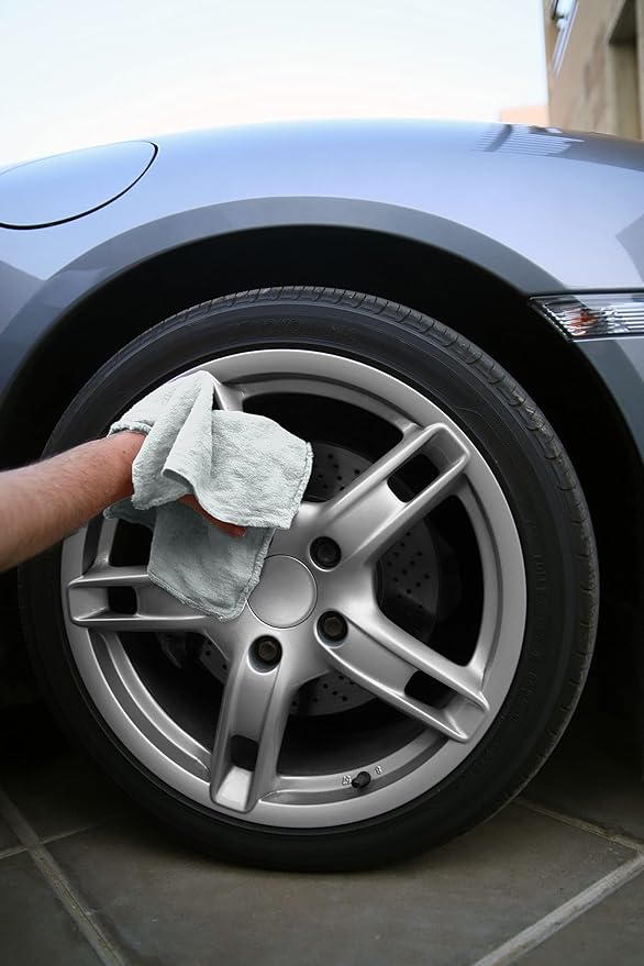 Avalon Towels Cotton Shop Rags – (Pack of 100) Size 12x14 Inches Cleaning Rags – Absorbent Shop Towels and Multipurpose Cleaning Towels for Automobiles, Industries, Garage and Homes (Grey)