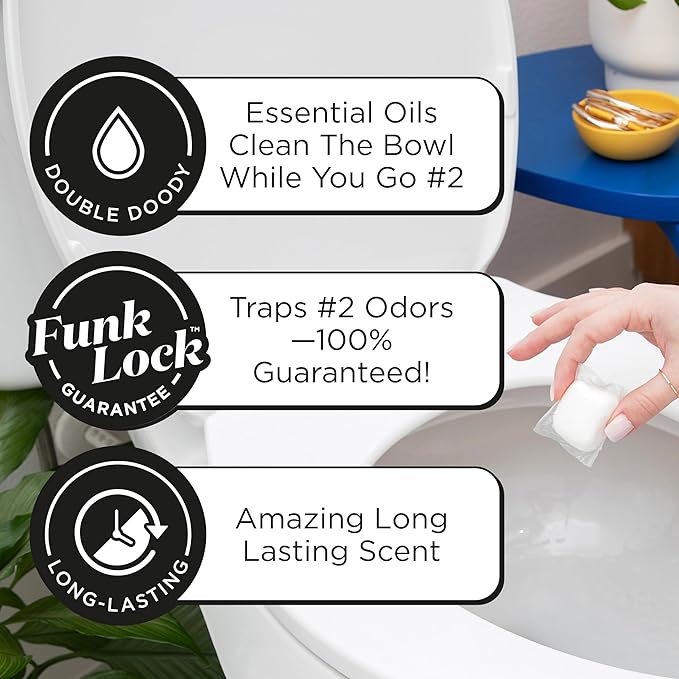Poo-Pourri Before-You-Go 2-in-1 Toilet Potty Pods, Original Citrus, 20 Ct, Bathroom Odor Deodorizer and Toilet Cleaner with Essential Oils, Lemon, Bergamot and Lemongrass Scent
