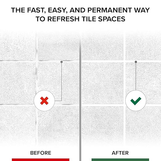 X-Protector Pen for Grout - 2 PCS, White - Ideal Grout Paint Pens to Make Grout White Again - Premium Grout Renew Pen with 2 Tips Types - Make Your Grouts Perfect Again!