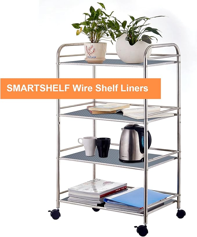 Shelf Liners for Kitchen Cabinets Refrigerator Liners Waterproof & Oil-Proof Kitchen Cupboard Liner Non-Slip Drawer Mats EVA Material Non Adhesive Fridge Mats for Shelves 23.6 x 157.4 Inches