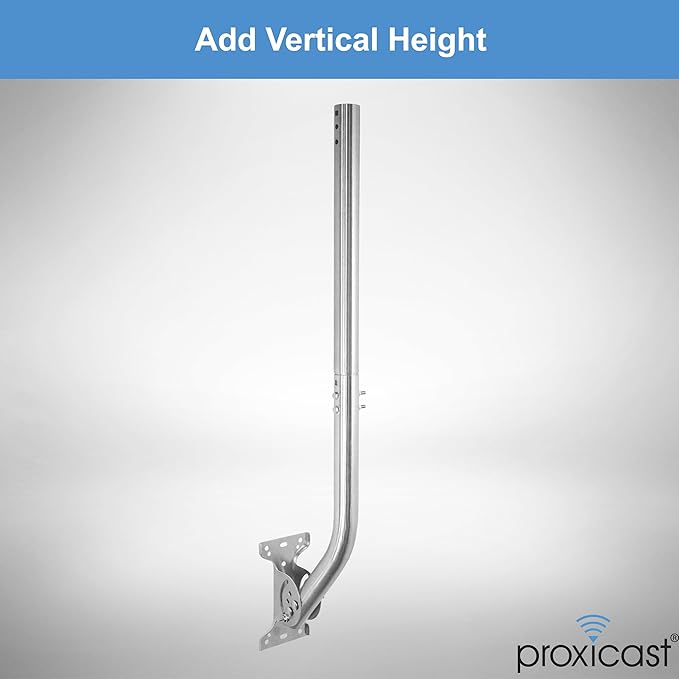 12 inch Stainless Steel Extension Pole for Proxicast J-Max Antenna Mounts (ANT-800-X12)