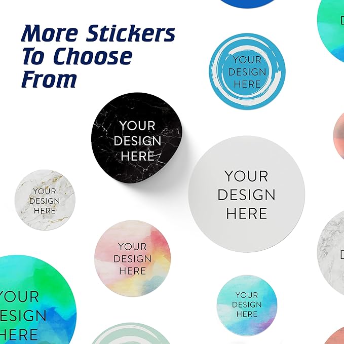 100 Custom Vinyl Stickers - Upload Your own Image, Text, Design, Logo - Personalized Logo Labels for Handmade, Packaging, Bottle, Jars, Candle, Brand Stickers (White, 4x4)