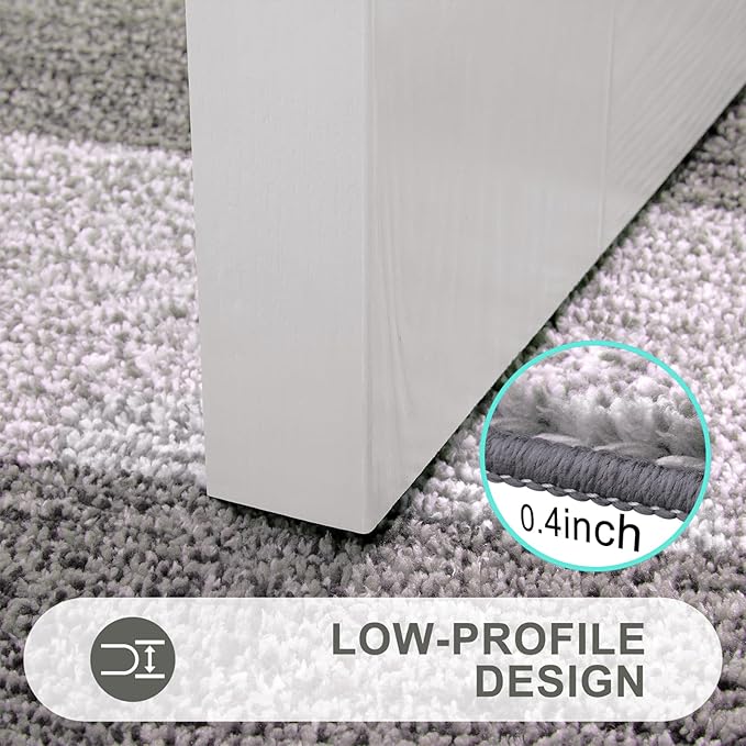 Kitinjoy Indoor Outdoor Door Mat, 36x24 Non-Slip Absorbent Dirt Trapper, Low-Profile Washable Inside Entrance Front Floor Mat, Sturdy Soft Entry Doormats for Entryway, Light Grey