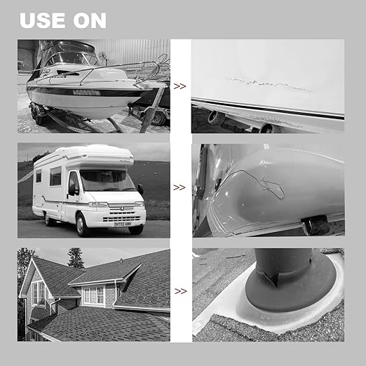 White RV Roof Sealant Tape, 6" x 25' Waterproof Repair Seal Tape – Extra Thick, UV-Resistant, Weatherproof Patch for Permanent Leak Sealing on RVs, Trailers, and Mobile Homes