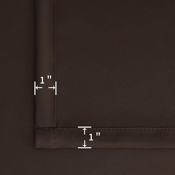 BGment Rod Pocket Blackout Curtains for Bedroom - Thermal Insulated Room Darkening Curtain for Living Room, 42 x 72 Inch, 2 Panels, Brown