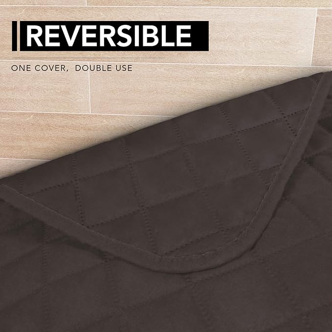Easy-Going Sectional Couch Covers for Dogs L Shape Sofa Cover Reversible Sofa Slipcover Chaise Lounge Cover Furniture Protector Cover for Pets Dog Cat (42 x 68 inches, Chocolate/Chocolate)